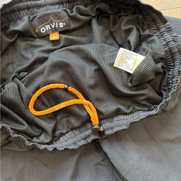 Orvis Men’s Swim Trunks Shorts Size Large Black Mesh Lining Drawstring - Picture 4 of 6